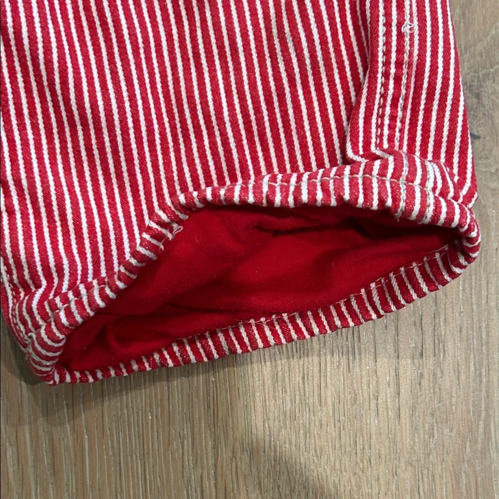 OshKosh B'gosh Red and White Striped Kids Overalls